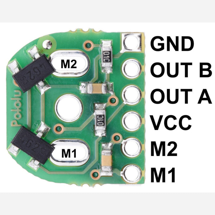 Magnetic Encoder Pair Kit for Micro Metal Gearmotors, 12 CPR, 2.7-18V (HPCB compatible)