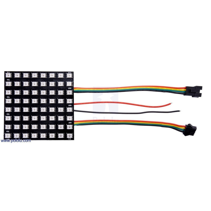 Addressable RGB 8x8-LED Flexible Panel, 5V, 10mm Grid (SK9822)