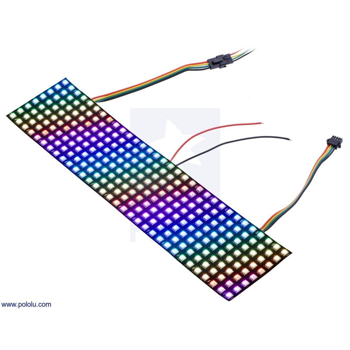 Addressable RGB 8x32-LED Flexible Panel, 5V, 10mm Grid (SK9822)