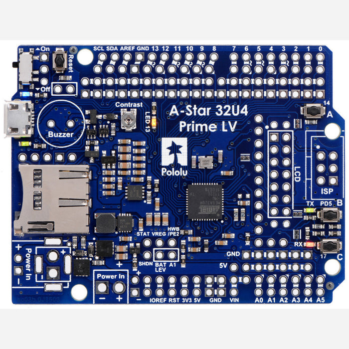 A-Star 32U4 Prime LV microSD (SMT Components Only)