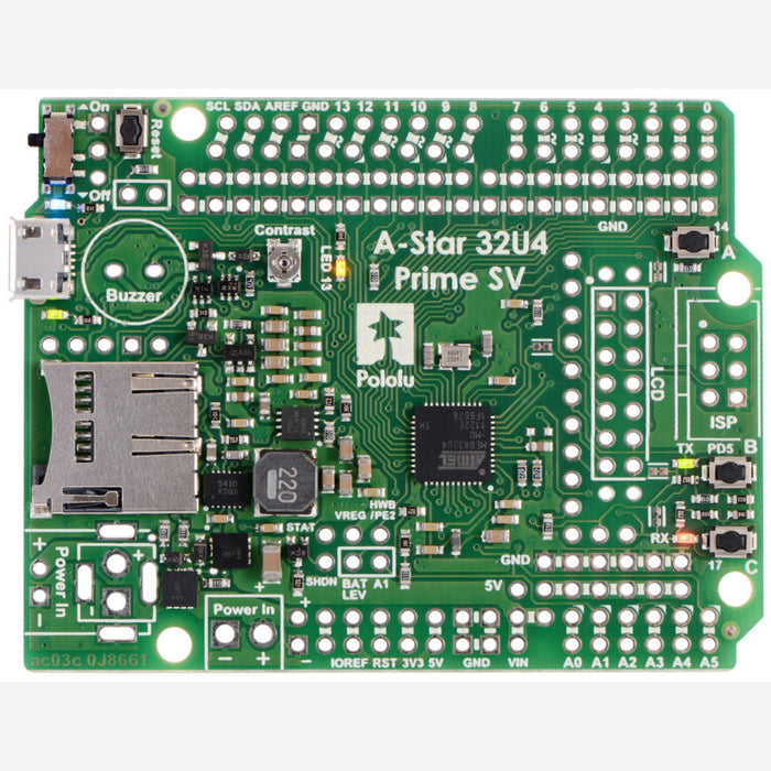 A-Star 32U4 Prime SV microSD (SMT Components Only)