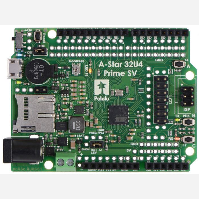 A-Star 32U4 Prime SV microSD with LCD