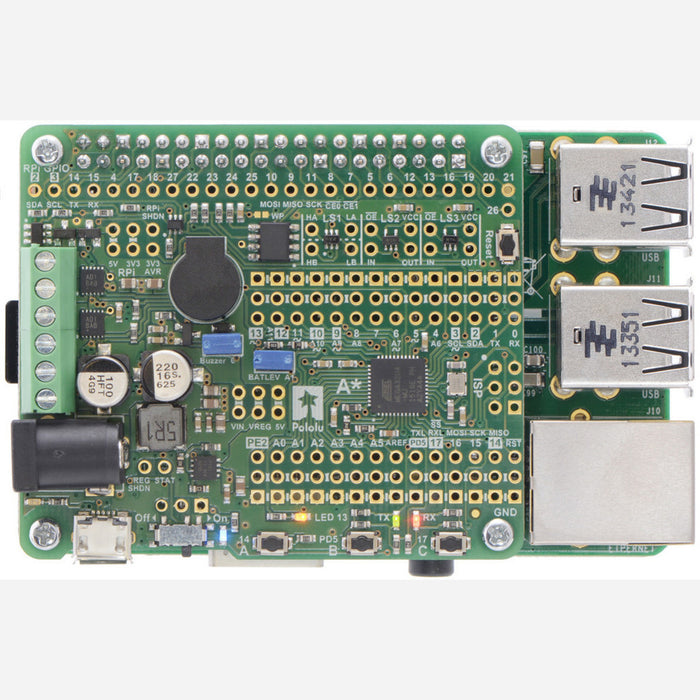 A-Star 32U4 Robot Controller SV with Raspberry Pi Bridge (SMT Components Only)