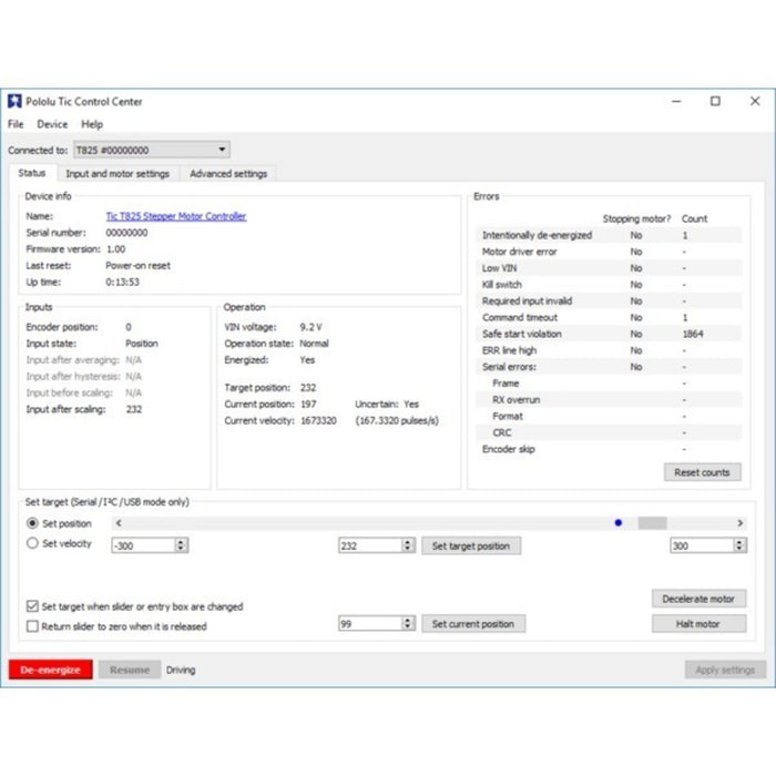 Tic T834 USB Multi-Interface Stepper Motor Controller (Connectors Soldered)