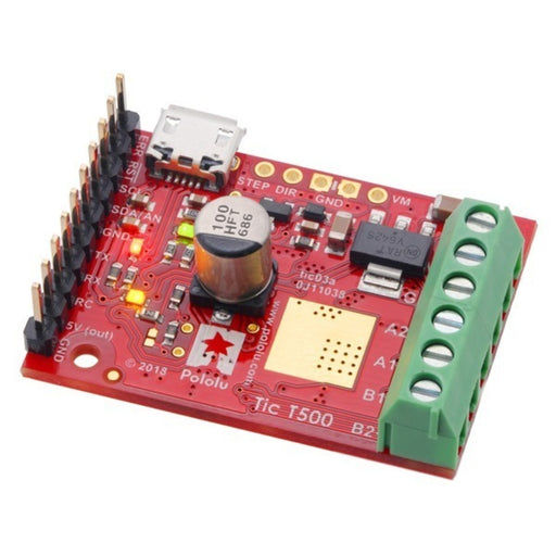 Tic T500 USB Multi-Interface Stepper Motor Controller (Connectors Soldered)