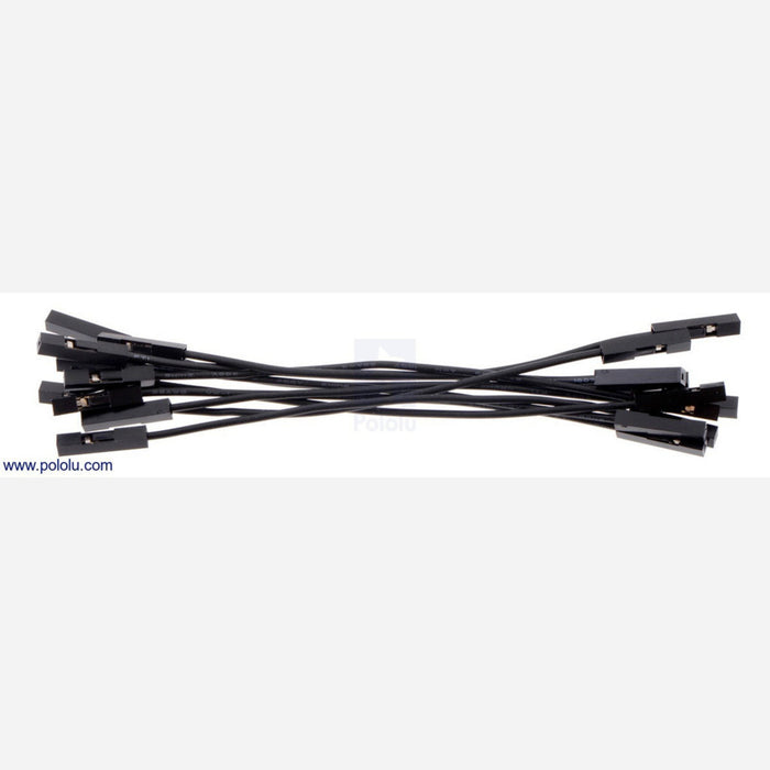 Premium Jumper Wire 10-Pack F-F 3" Black