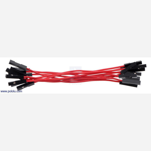 Premium Jumper Wire 10-Pack F-F 3" Red