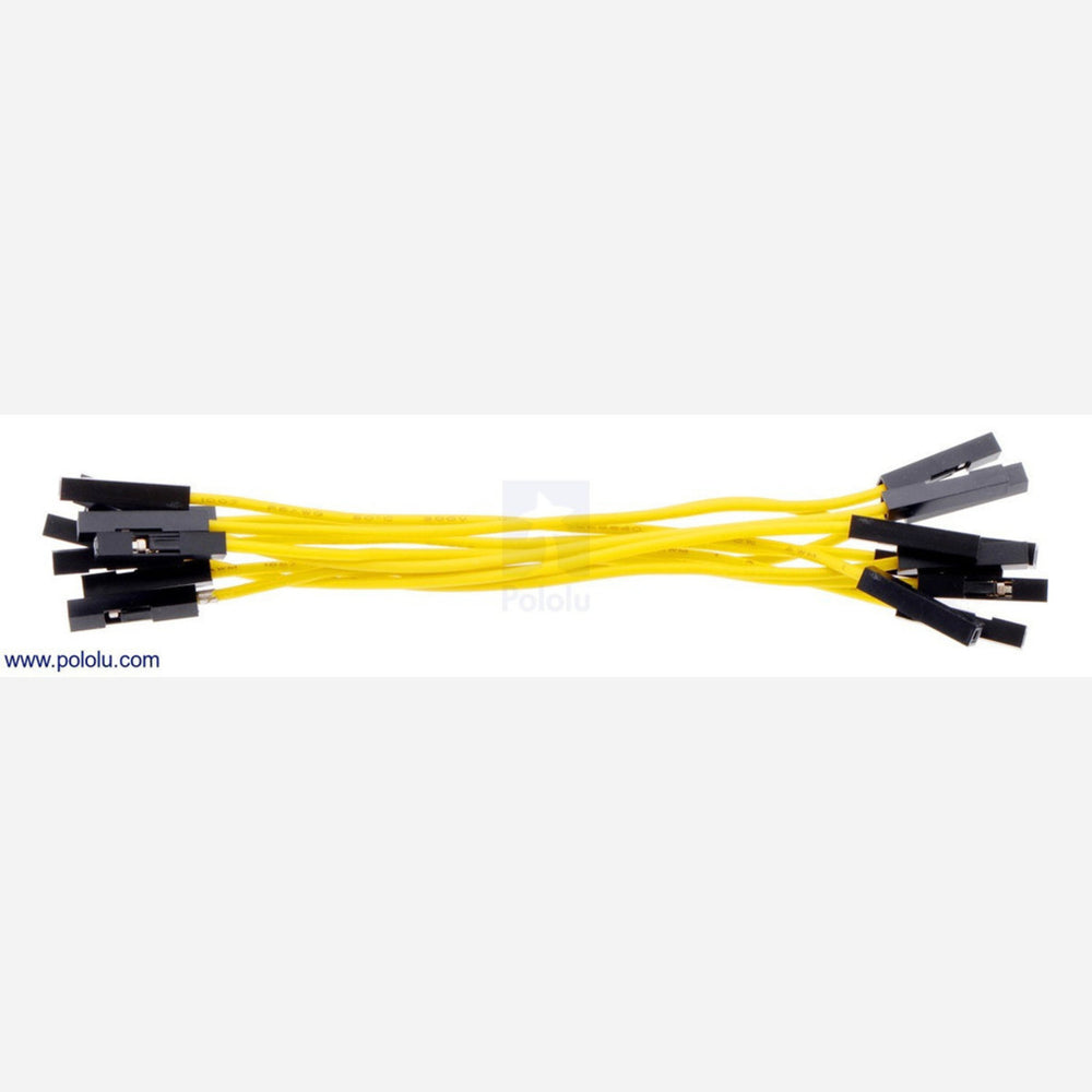 Premium Jumper Wire 10-Pack F-F 3" Yellow