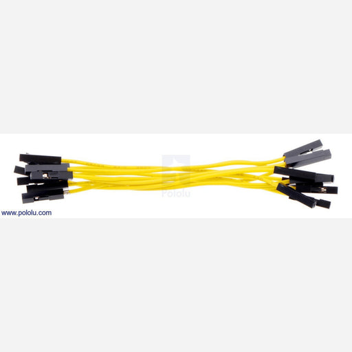 Premium Jumper Wire 10-Pack F-F 3" Yellow