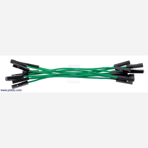 Premium Jumper Wire 10-Pack F-F 3" Green