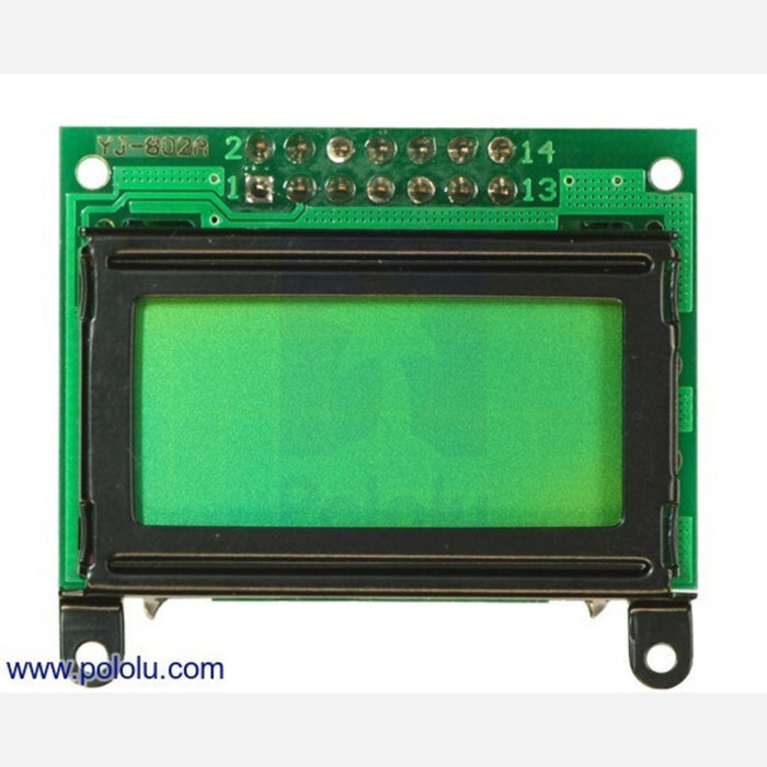 8x2 Character LCD - Black Bezel (Parallel Interface)