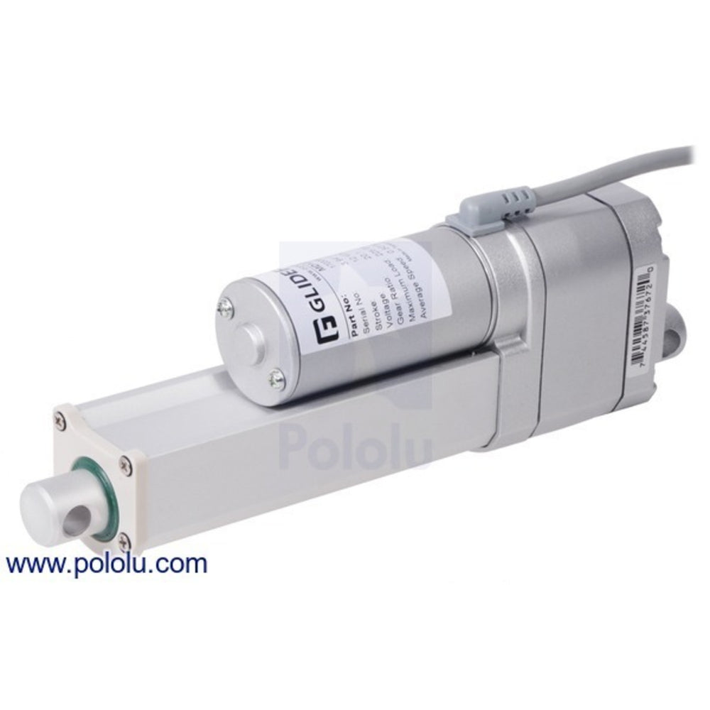 Glideforce MD122004-P Medium-Duty Linear Actuator with Feedback: 100kgf, 4" Stroke, 0.58"/s, 12V