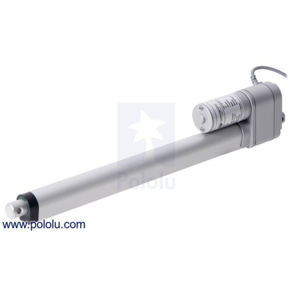 Glideforce LACT12P-12V-10 Light-Duty Linear Actuator with Feedback: 25kgf, 12" Stroke, 1.1"/s, 12V