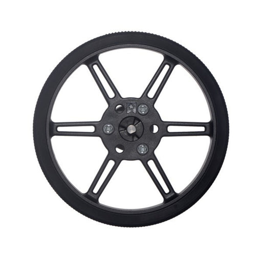 Pololu Multi-Hub Wheel w/Inserts for 3mm and 4mm Shafts - 80×10mm, Black, 2-pack