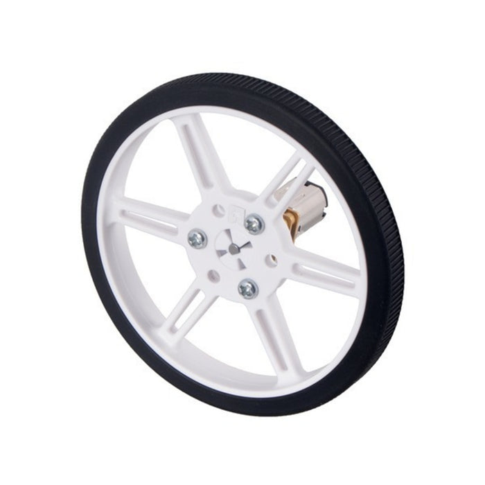 Pololu Multi-Hub Wheel w/Inserts for 3mm and 4mm Shafts - 80×10mm, White, 2-pack