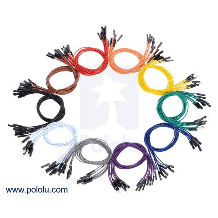 Premium Jumper Wire 60-Piece 6-Color Assortment F-F 1"