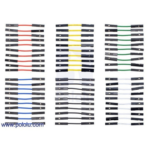 Premium Jumper Wire 60-Piece 6-Color Assortment F-F 1"