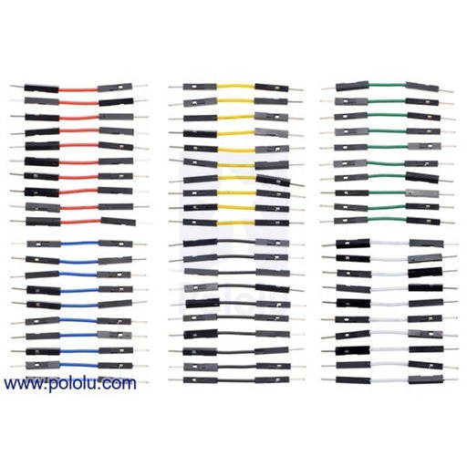 Premium Jumper Wire 60-Piece 6-Color Assortment M-M 1"