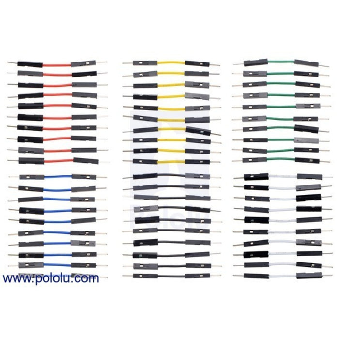 Premium Jumper Wire 60-Piece 6-Color Assortment M-M 1"