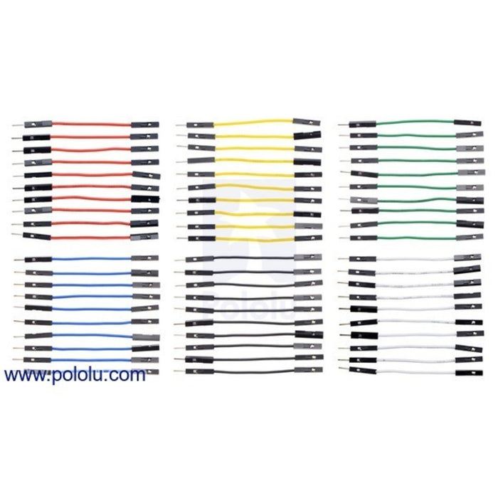 Premium Jumper Wire 60-Piece 6-Color Assortment M-F 2"