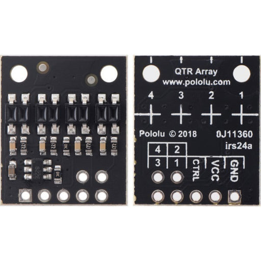 QTR-HD-04RC Reflectance Sensor Array: 4-Channel, 4mm Pitch, RC Output