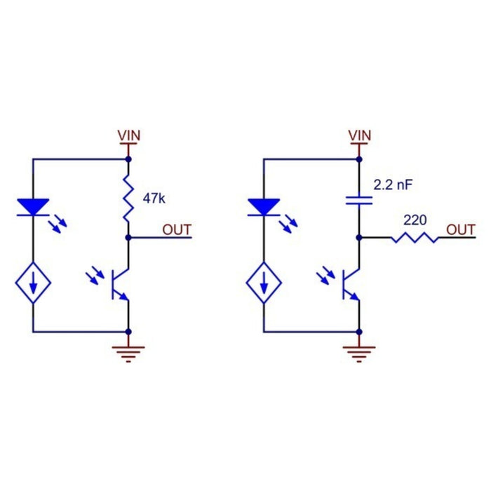 QTR-MD-04RC Reflectance Sensor Array: 4-Channel, 8mm Pitch, RC Output