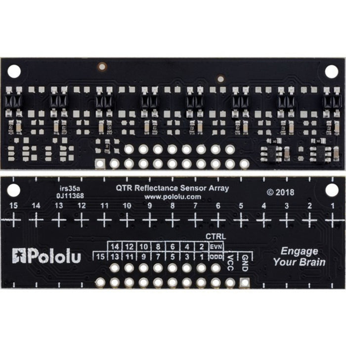 QTR-MD-08RC Reflectance Sensor Array: 8-Channel, 8mm Pitch, RC Output