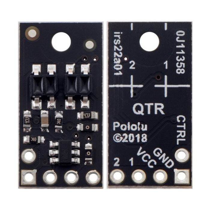 QTR-HD-02A Reflectance Sensor Array: 2-Channel, 4mm Pitch, Analog Output