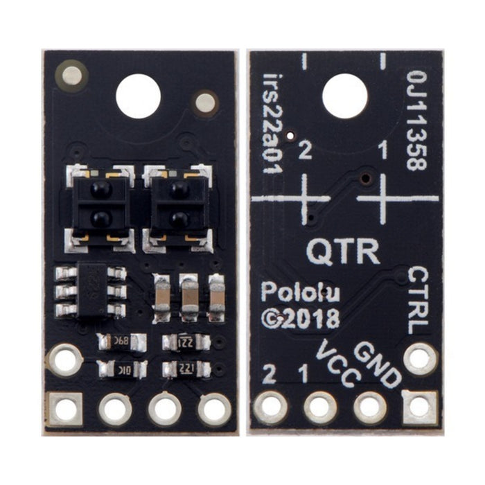 QTRX-HD-02RC Reflectance Sensor Array: 2-Channel, 4mm Pitch, RC Output, Low Current