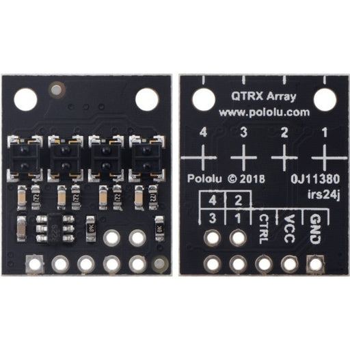 QTRX-HD-04RC Reflectance Sensor Array: 4-Channel, 4mm Pitch, RC Output, Low Current