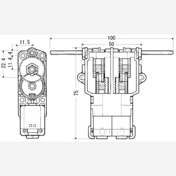 Tamiya 70097 Twin-Motor Gearbox Kit