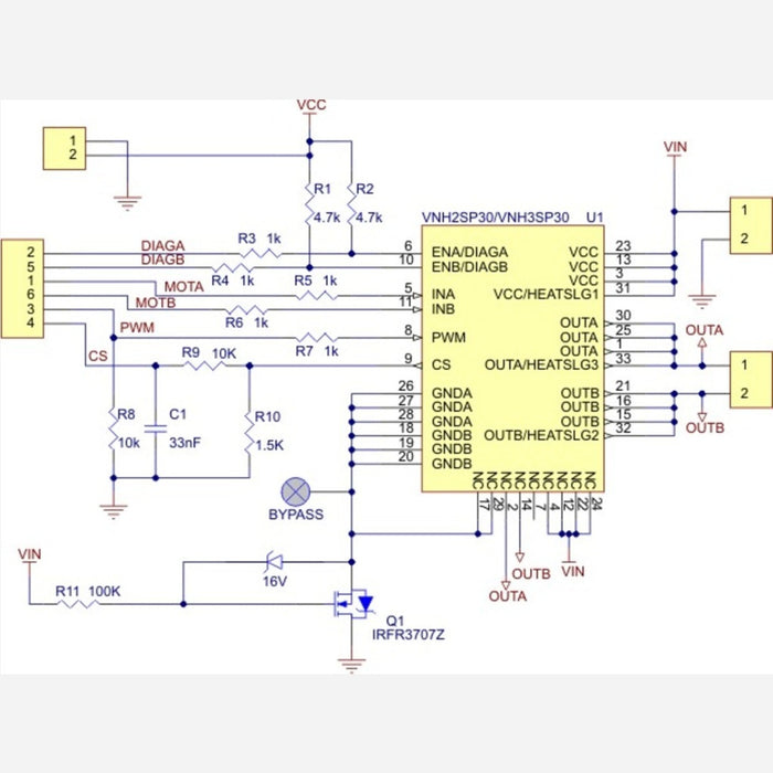 VNH3SP30 Motor Driver Carrier MD01B