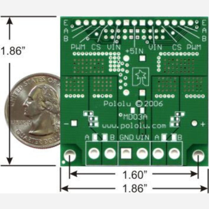 Dual VNH3SP30 Motor Driver Carrier MD03A