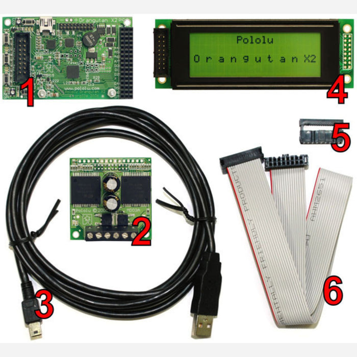 Orangutan X2 with VNH3 and LCD