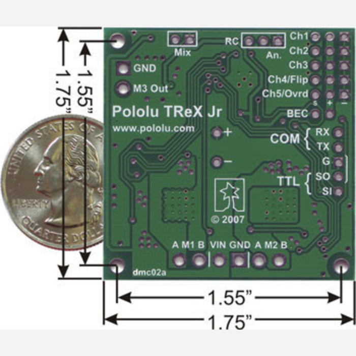 Pololu TReX Jr Dual Motor Controller DMC02