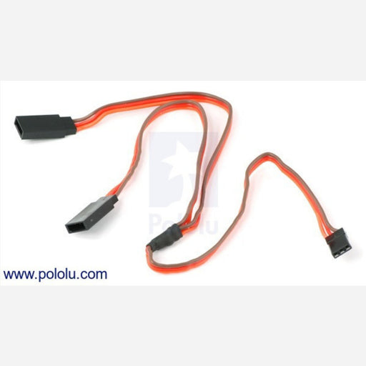 Servo Y Splitter Cable 12" Female - 2x Male