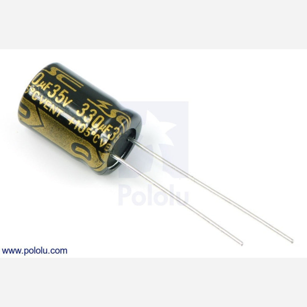 Capacitor: 330uF, 35V, Electrolytic, Radial