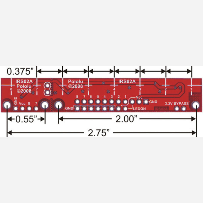 QTR-8A Reflectance Sensor Array