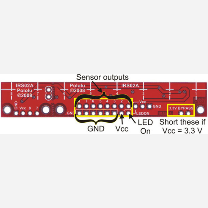 QTR-8A Reflectance Sensor Array