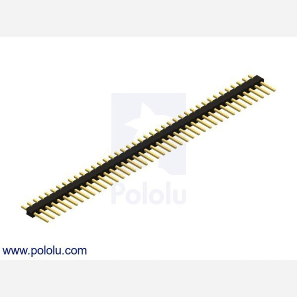 0.100" (2.54 mm) Breakaway Male Header: 1×40-Pin, Straight, Black