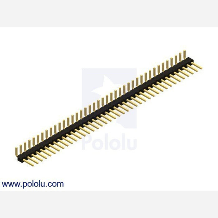 0.100" (2.54 mm) Breakaway Male Header: 1x40-Pin, Right Angle