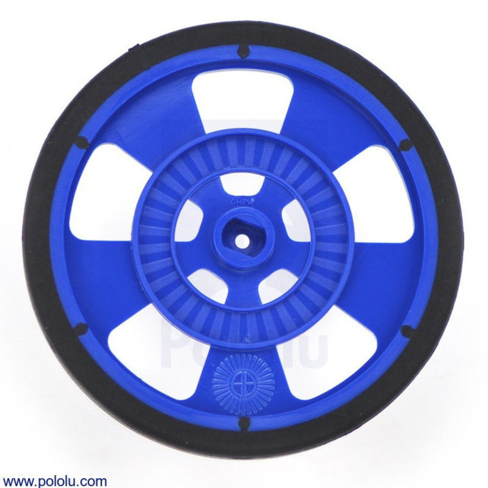 Solarbotics GMPW-LB BLUE Wheel with Encoder Stripes, Silicone Tire