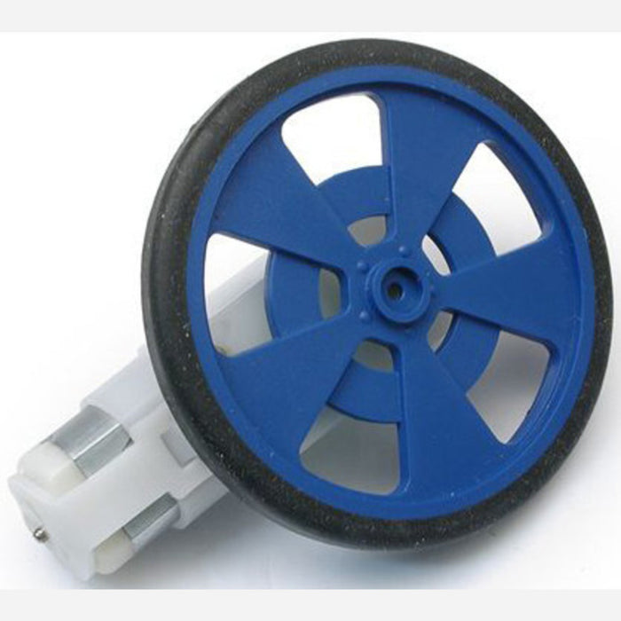 Solarbotics GMPW-LB BLUE Wheel with Encoder Stripes, Silicone Tire