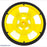 Solarbotics GMPW-Y YELLOW Wheel with Encoder Stripes, Silicone Tire