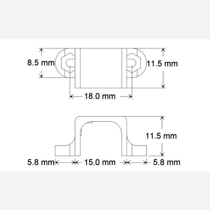 Pololu Micro Metal Gearmotor Bracket Pair - Black