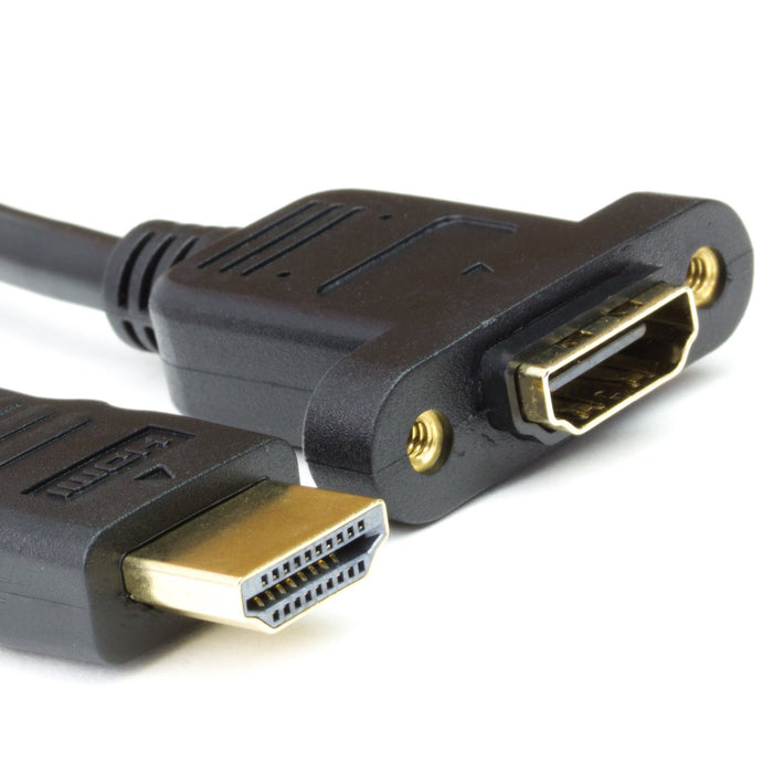 Panel Mount Extension Cables (50cm) - USB micro-B to B