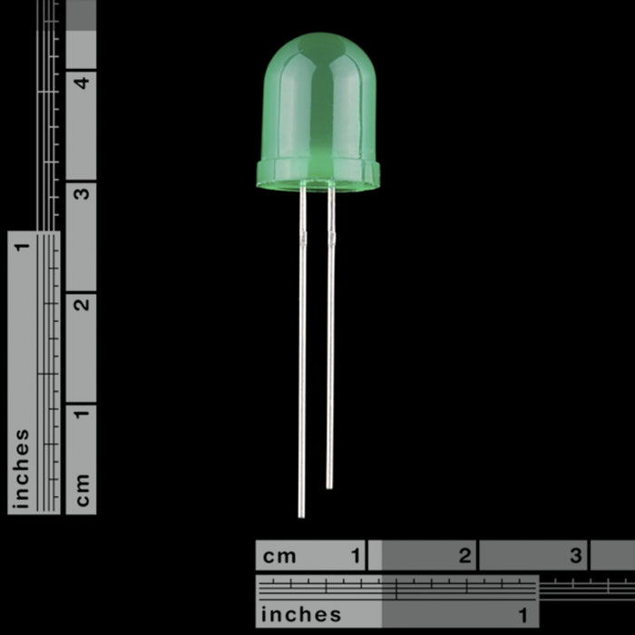 Diffused LED - Green 10mm