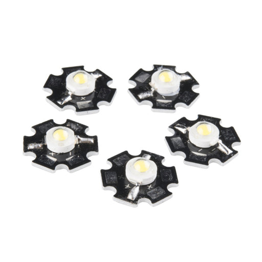 LED - 3W Aluminum PCB (5 Pack, Cool White)