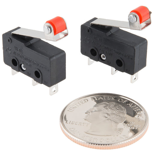 Mini Microswitch - SPDT (Roller Lever, 2-Pack)