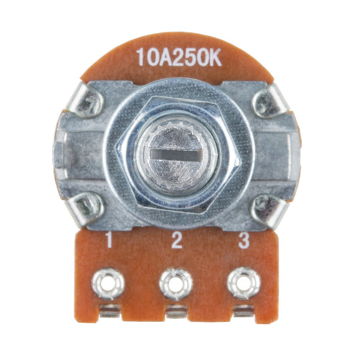 Rotary Potentiometer - 250k Ohm, Logarithmic (Panel Mount)